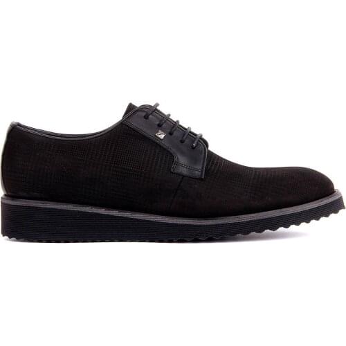 Fosco- Genuine Nubuck Leather 2020 Men Shoes Lace-up Casual Shoe Black Navy Blue Mens Footwear Size 38-47 Made in Turkey