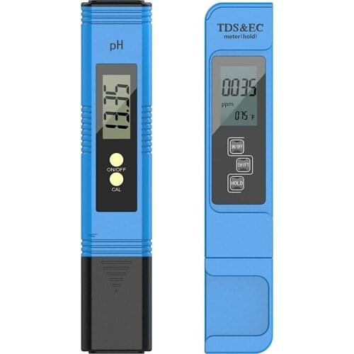 Water Quality Test Meter TDS PH EC Temperature 4 in 1 Set for Hydroponics, Aquariums, Drinking Water, RO System, Fishpond and Sw