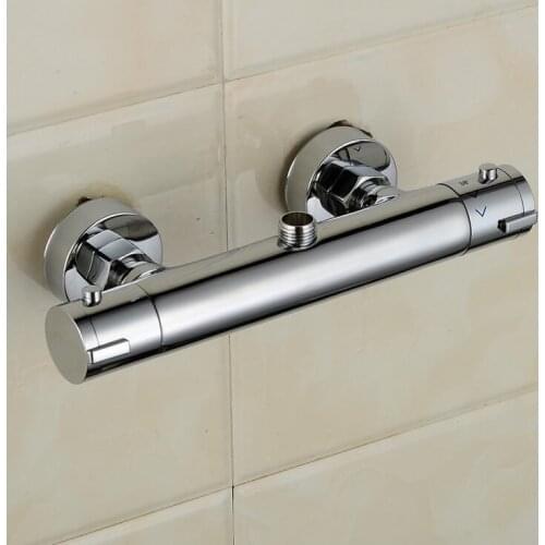 Copper wall mounted shower faucets, Brass shower faucet thermostatic mixing valve, Bathroom thermostatic shower faucet mixer tap
