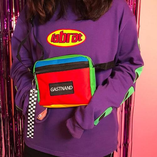 Youda Fashion Lady Contrast Color Messenger Bag Original Design Outdoor Mobile Phone Pouch Womens Simple Portable Shoulder Bags