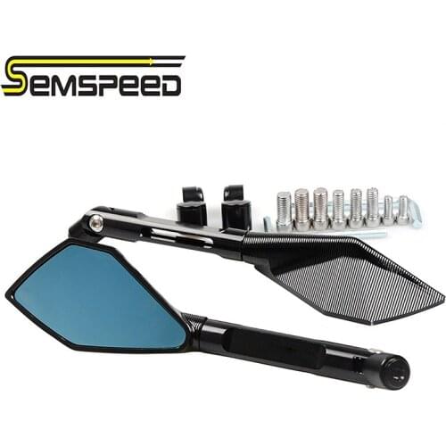 Motorcycle 8MM 10MM Rearview Mirror Semspeed CNC Side Mirrors For YAMAHA MT-09 FZ-09 MT-07