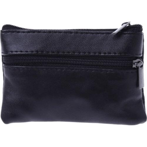 Soft Men Women Card Coin Key Holder Zip Leather Wallet Pouch Bag Purse Gift New