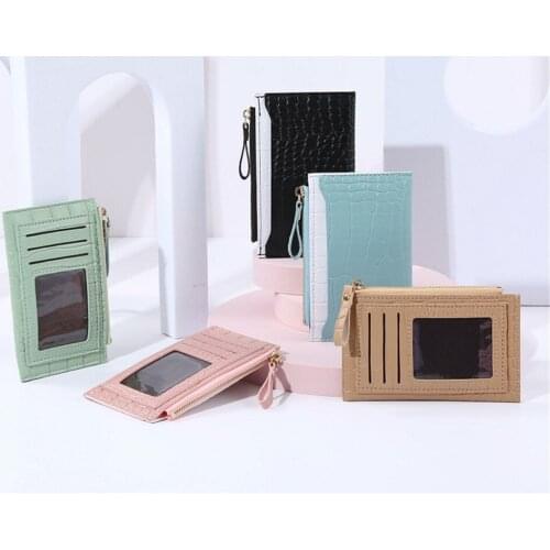 2021 New Pu Leather Cute Geometric Women Wallets Pocket Purse Card Holder Female Fashion Coin Burse Money Bag For Girl Gift