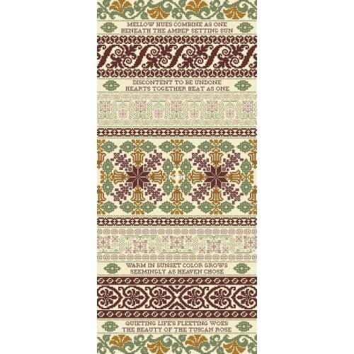 Tuscany Rose Garden Puzzle 36-68 Counted Cross Stitch 11CT 14CT 18CT DIY Cross Stitch Kits Embroidery Needlework Sets