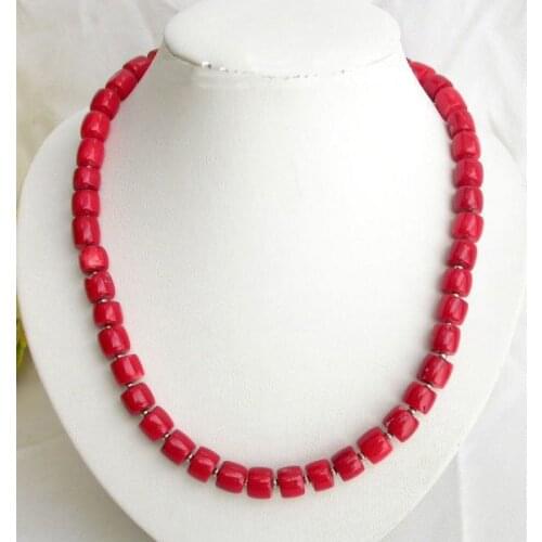 Genuine 100% natural 14mm red coral necklace