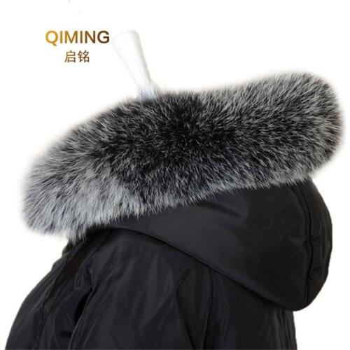 Real fox 70 / 80cm straight collar soft fur scarf collar warm winter womens real fox fur collar fox fur cap fur collar L18