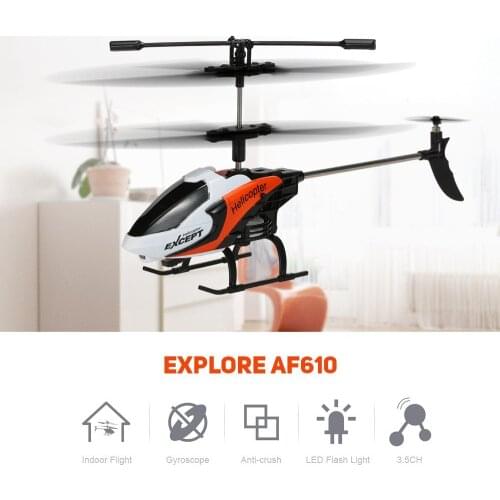 RC Helicopter With Light Electric Flying Toy Infrared Radio Remote Control Aircraft Air Suspension AF610 Drone Gift Toys For Kid