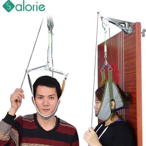 SALORIE Neck Massager Door Hanging Cervical Neck Traction Device Adjustable Head Cervical Spine Massage Relaxing Stretcher Tools