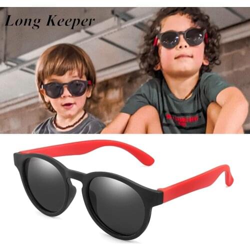 2021 New Kids Polarized Sunglasses Round Children Sun Glasses Boys Girl Tr90 Safety Glasses Baby Infant Shades Eyewear UV400