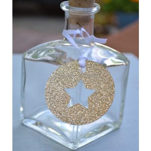 Glitter Star Favor Tags Twinkle baby shower, birthday party, bridal shower, kids party, engagement party,Wish Tree, Gift Tags
