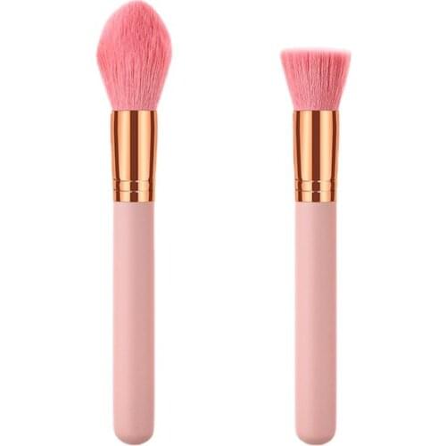 1pcs Blush Brush Fixed Cosmetics Powder Brush Strong Grip Easy To Pinch Fiber Plastic Handle Makeup Brush Beginner Make-up Tools