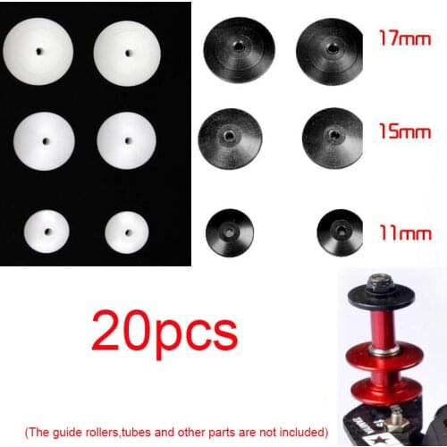 20Pcs Large Dia. Stabilizer Head Set 11/15/17mm 15391 15436 Plastic Spare Parts For Tamiya Mini 4WD Racing Car Model Black/Whi