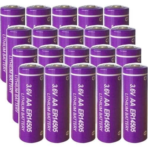 20PCS PKCELL AA 3.6V Lithium Batteries ER14505 2400mah Unrechargeable Battery for facility equipment