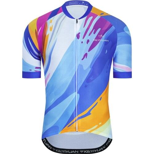 2021 KEYIYUAN Men Cycling Jersey Summer Bicycle Racing Sports Wear MTB Bike Shirt Fiets Kleding Mannen Traje Ciclismo Hombre