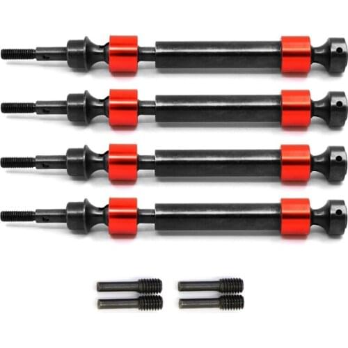 4Pcs Hard Steel Splined CVD Drive Shaft for Traxxas 1/10 Maxx 4S 89076-4 RC Car Upgrade Parts Accessories