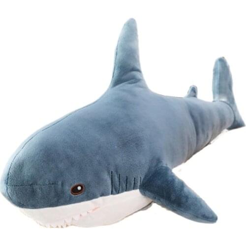 60-100cm long new cute shark doll funny plush toy creative doll sleeping pillow to accompany children to grow childrens toys