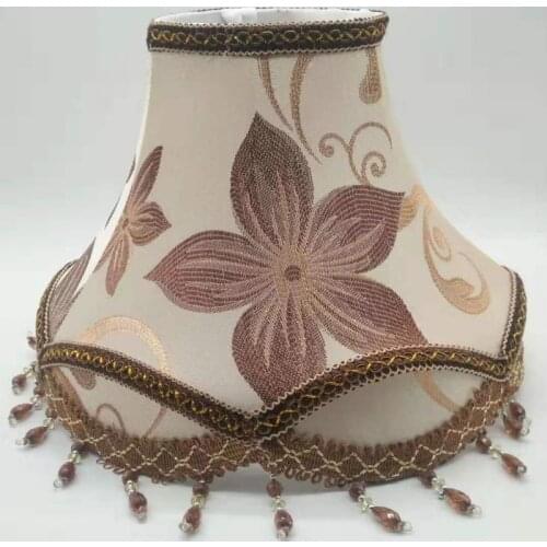 E27 33cm Art Deco Lamp shade for table lamp painting flower Abstract Pattern Textile Fabric lampshade modern style lamp cover