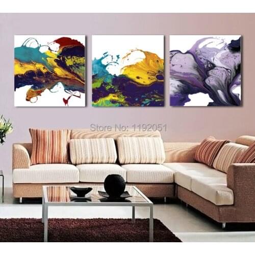 Abstract painting canvas print color world rhythm impression oil painting modern decoration art living room reading room decor