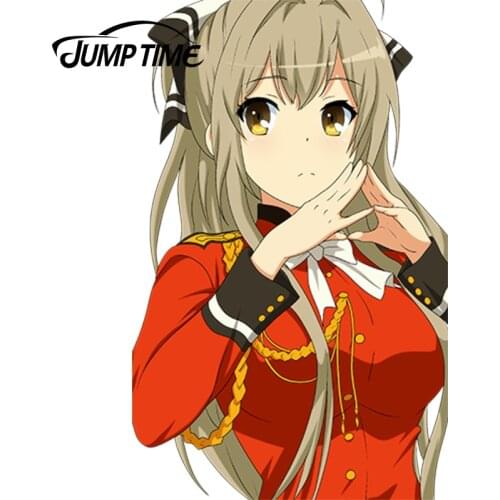 JumpTime 13cm x 8.2cm Car Sticker Anime Amagi Brilliant Park Sexy Girl Vinyl Car Window Bumper Laptop Sticker Beautiful Graphic