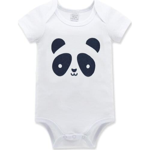 Honeyzone Summer Newborn Baby Bodysuits Short Sleeve 100%Cottton 6 12 18M Body bebe Cute Cartoon Print Body Baby Boy Clothes