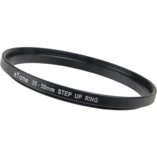 ETone 55-58mm Step Up Metal Lens Adapter Filter Ring 55mm Lens to 58mm Accessory