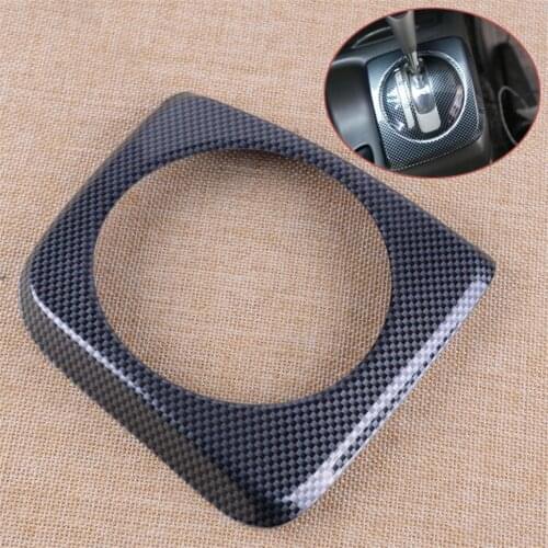 Carbon Fiber Style HIPS Interior Console Gear Shift Panel Cover Trim Frame Fit For Honda Civic 2006 2007 2008 2009 2010 2011 AT
