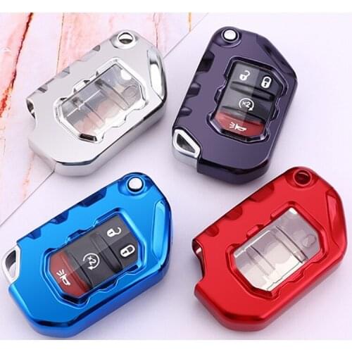 KEYECU 2pcs for Jeep Wrangler 2018 2019 2020 Full Sealed Soft TPU Remote Key Case Cover for OHT1130261 Fits 3 / 4 Button