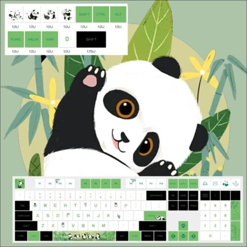 120-key Panda Keycap XDA Highly DIY Customized Mechanical Keyboard Keycap PBT Sublimation for Cherry MX Switch 68/61/104/87/71