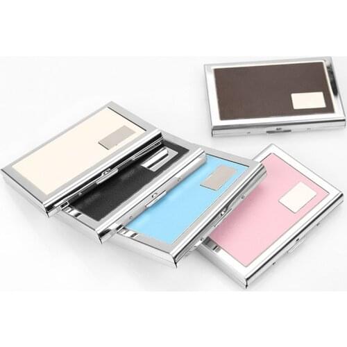 20PCS / LOT Creative Stainless Metal Credit Case Box Men Women Business Card Holder Bank Card Bag Coin Wallet