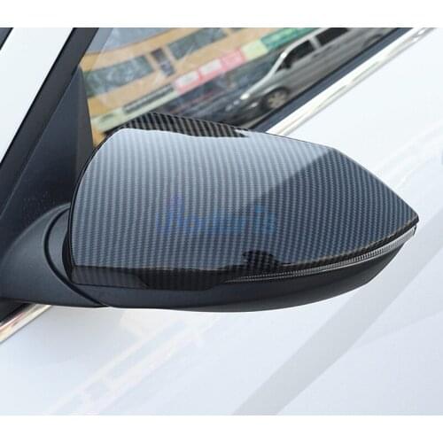For Hyundai Elantra CN7 2020 2021 Carbon Fiber Color Side Mirror Cover Rearview Caps Shell Rear View Panels Auto Accessories