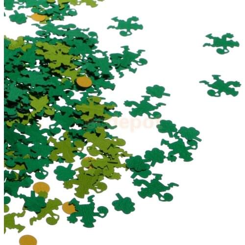 Metallic Green Leprechaun Party Confetti Table Sprinkles