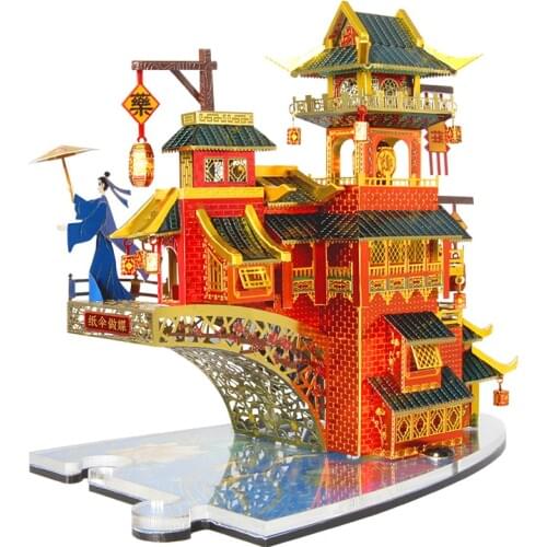 Picture Kingdom 3D Metal Puzzle Meet at the Broken Bridge Model kits DIY Laser Cut Assemble Jigsaw Toy GIFT For Children