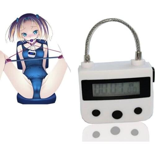 Multipurpose Electronic Lock Chastity Device Handcuffs Mouth Gag Timer Padlock Couples Toys Adult Game Bondage Security Locks