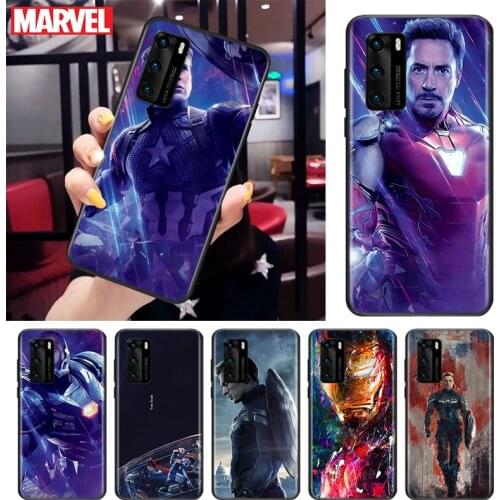 Avengers super hero cool For Huawei P Smart S Z Mate 40 RS 30 20 10 Pro Plus Lite 2019 2020 2021 Black Soft Phone Case