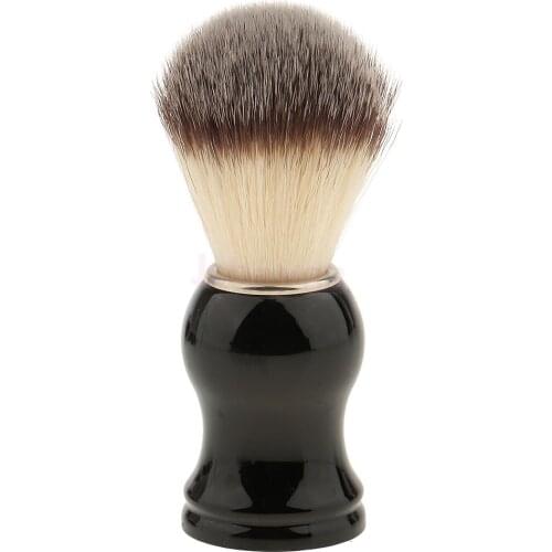 Soft Nylon Hair Shaving Brush ABS Handle Salon Barber Razor Tool for Men