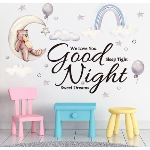 New English Cartoon Wall Sticker Living Room Bedroom Childrens Room Background Decoration Creative Wall Sticker