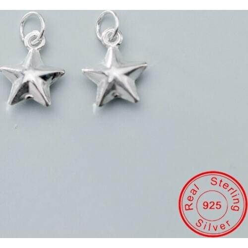 UQBing Silver Color Tiny Star Shape Charms Fit For Bracelet Necklaces Jewelry Making