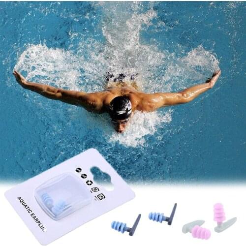 Waterproof Soft Swimming Earplugs Nose Clip Case Protective Prevent Water Protection Ear Plug Soft Silicone Swim Dive Supplies