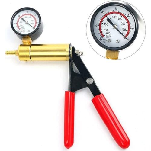 YUEWO 16PCS Brake Bleeder & Vacuum Pump Test Tuner Tool Kit Handheld Vacuum Pump Gauge for Car & Truck