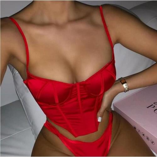 2021 New Summer Womens Strap Camis Top Sexy Ladies Push Up Slim Crop Top Bustiers Tank Top Clubwear Fashion Camis Clothes