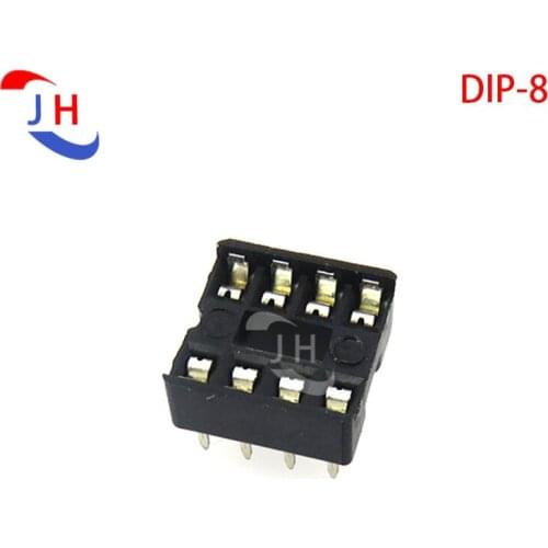 10PCS IC Socket Integrated Block Straight Plug DIP Microcontroller Chip Round Hole Base DIP6P 8P 14P 16P 20P 28P 40P Foot DIP-6