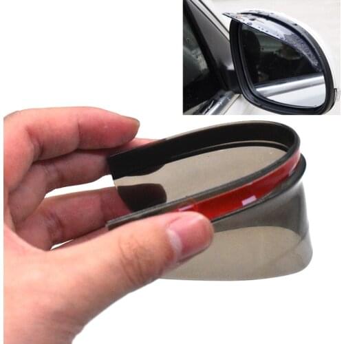 2pcs/set PVC Car Rear view Mirror sticker rain eyebrow weatherstrip auto mirror Rain Shield shade cover protector guard