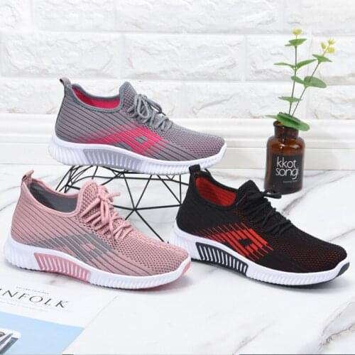 2020 New Woman Sneakers Fashion Outdoor Comfortable Casual Shoes Womens Mesh Breathable Woven Shoes Zapatillas de mujer