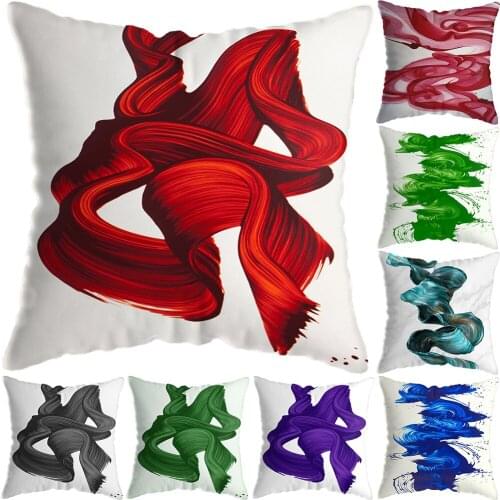 45x45cm Abstract Colorful Oil Paintings Pillowcase Pillowslip Colorful Pillow Cover Sofa Bedroom Office Car Seat Home Decoration