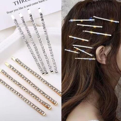 8 Pack bling bling crystal one row Rhinestone hairpins metal hairpins hairpins decorative hair tools womens accessories