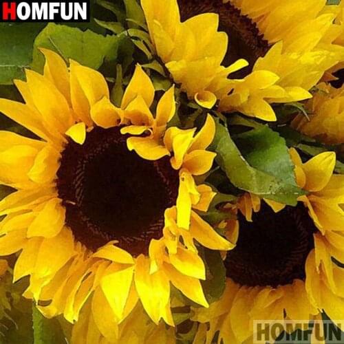 HOMFUN Full Square/Round Drill 5D DIY Diamond Painting "Flower landscape 3D Embroidery Cross Stitch 5D Home Decor A17669