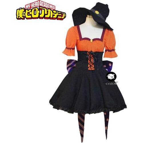 Anime My Hero Academia Boku no Hero Academia OCHACO URARAKA Halloween Ver. Dress Cosplay Costume