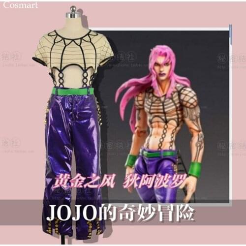Anime JOJOS BIZARRE ADVENTURE Diavolo Uniform Cosplay Costume Halloween Carnival Party Outfit For Men Custom Made NEW