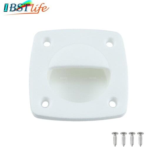 White Nylon Recessed Flush Sliding Door Handle Pull Square Hatch Pull Handle Motorboat Marine Boat Yacht Cabin Accesories