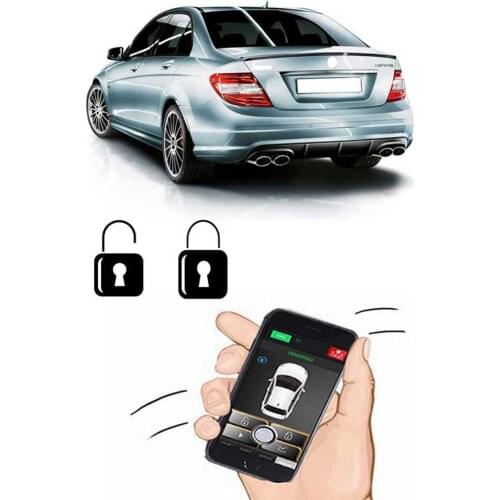 Keyless Entry Central Locking Push Button Ignition Door Lock Universal Car Alarm SmartPhonePKE Control Car Alarm System 686B